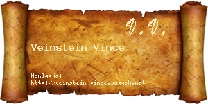Veinstein Vince névjegykártya